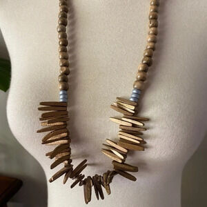 Bijou  Brown & Gold Barbados Statement Necklace